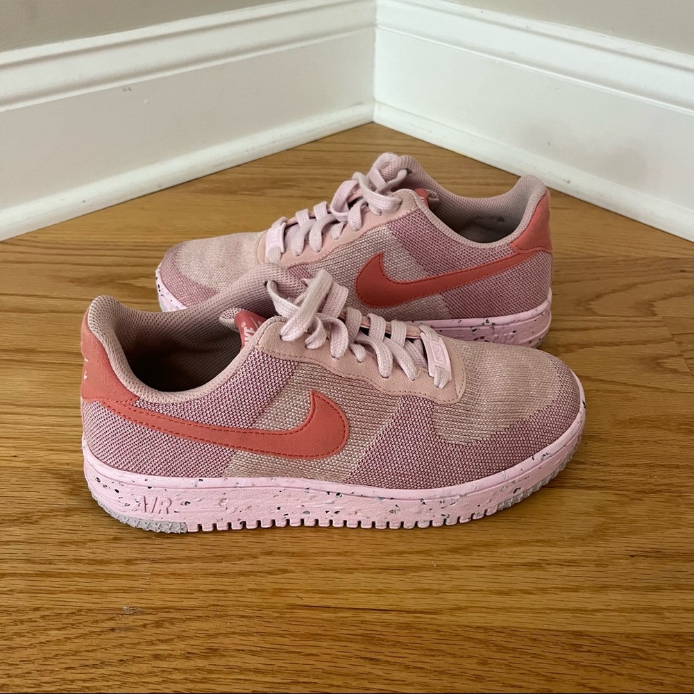 Nike Air Force 1 Crater Flyknit Pink Glaze Pink Salt Size 8.5 Womens